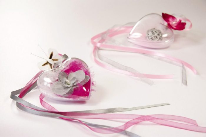 contenant dragée coeur