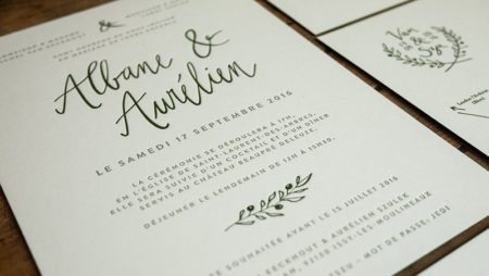 Faire part letterpress