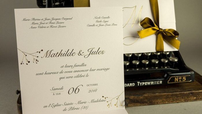 Faire part letterpress