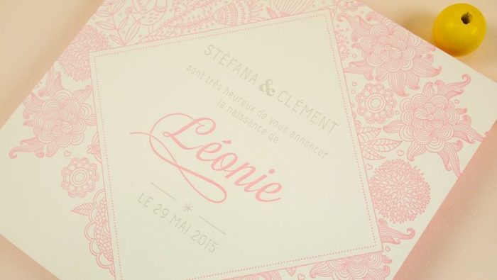 Faire part letterpress