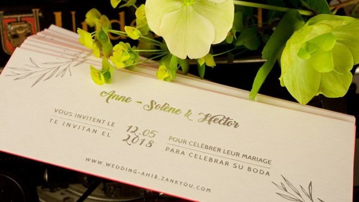 Faire part letterpress