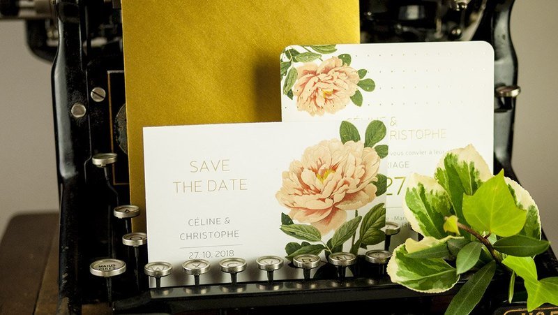 Faire part letterpress