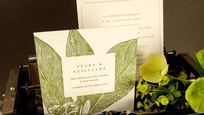 Faire part letterpress